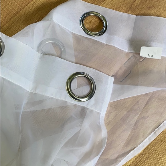 Sheer white curtain panels - Picture 2 of 3